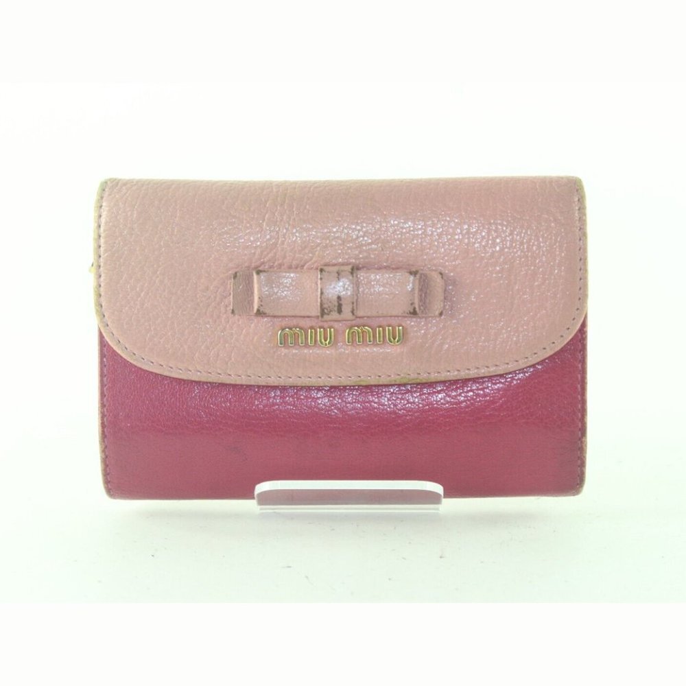 MIU MIU Pink Two Card Holder Wallet 1MIU83K